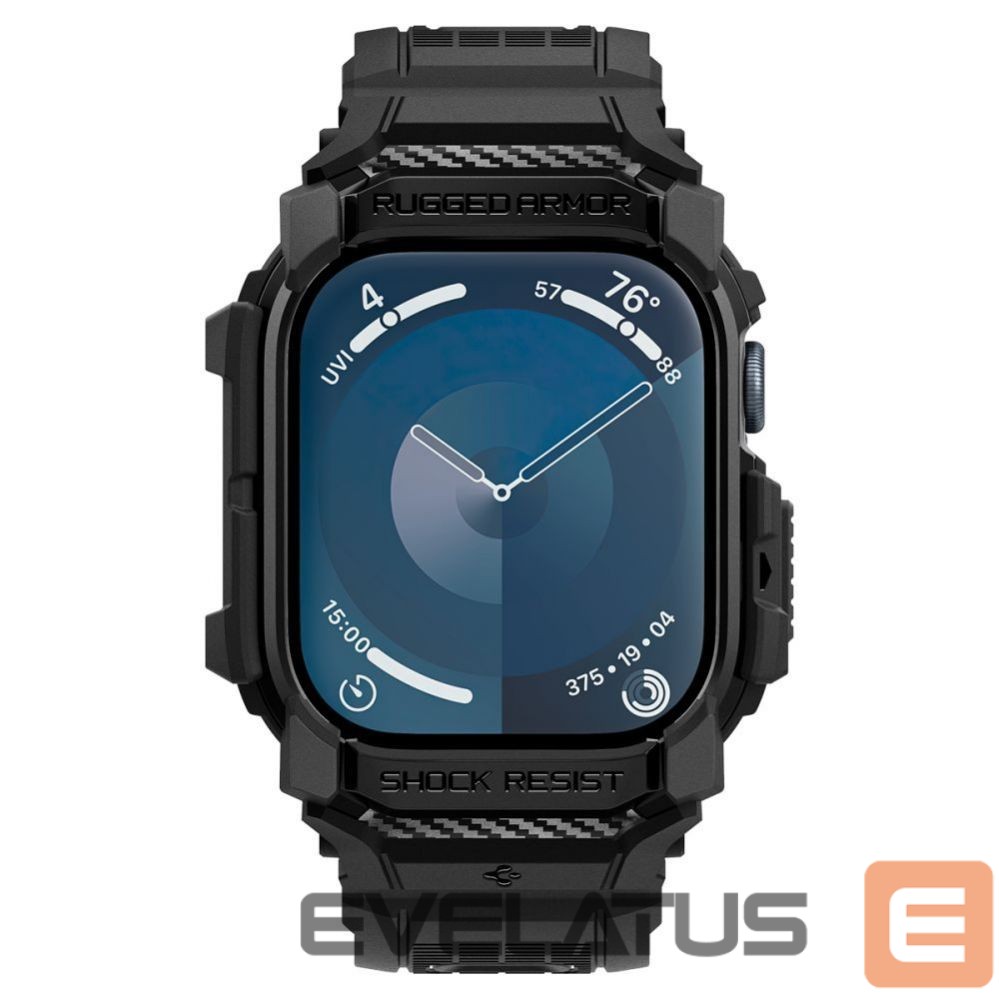Kitas telefono priedas Spigen Spigen Rugged Armor Pro Apple Watch 10 (42mm) Strap Case - Black