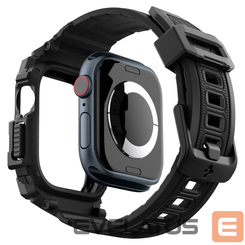 Kitas telefono priedas Spigen Spigen Rugged Armor Pro Apple Watch 10 (42mm) Strap Case - Black