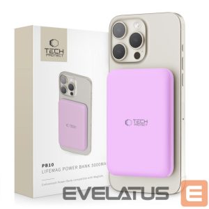 Kitas telefono priedas Tech-Protect  Tech-Protect LifeMag MagSafe PB10 5000mAh Power Bank - Pink 