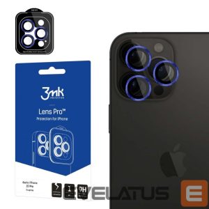 Kitas telefono priedas 3MK  3mk Lens Protection Pro Camera Cover with Blue Frame for iPhone 15 Pro Max 