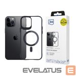 Kitas telefono priedas 3MK  3mk Satin Armor MagCase with MagSafe for iPhone 12 Pro Max - Clear with Black Frame 