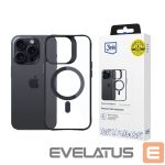 Kitas telefono priedas 3MK  3mk Satin Armor MagCase with MagSafe for iPhone 14 Pro Max - Clear with Black Frame 