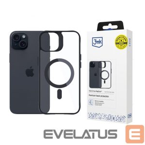 Kitas telefono priedas 3MK  3mk Satin Armor MagCase with MagSafe for iPhone 15 Plus - Clear with Black Frame 