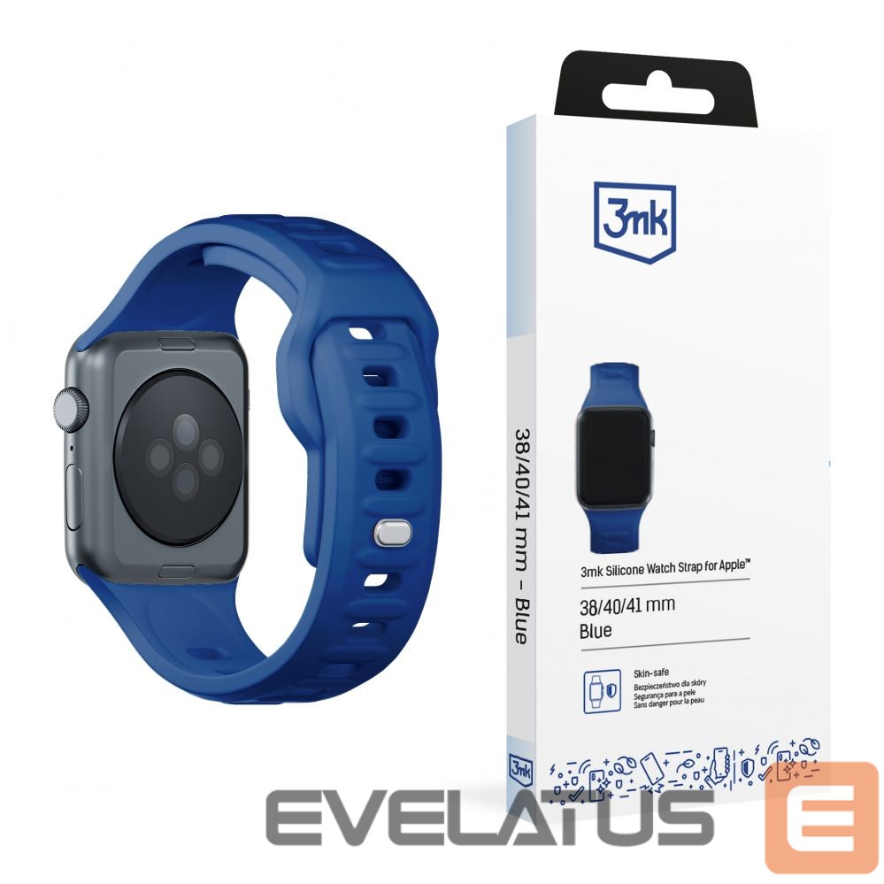 Kitas telefono priedas 3MK 3mk Silicone Watch Strap for Apple Watch 38 / 40 / 41 mm - blue