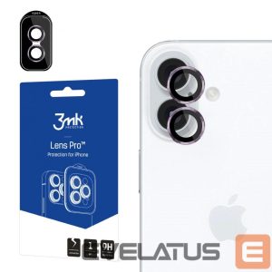 Kitas telefono priedas 3MK  3mk Lens Protection Camera Cover with Pink Frame for iPhone 16 / 16 Plus 