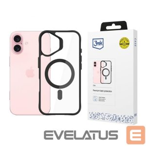 Kitas telefono priedas 3MK  3mk Satin Armor MagCase with MagSafe for iPhone 16 - Clear with Black Frame 