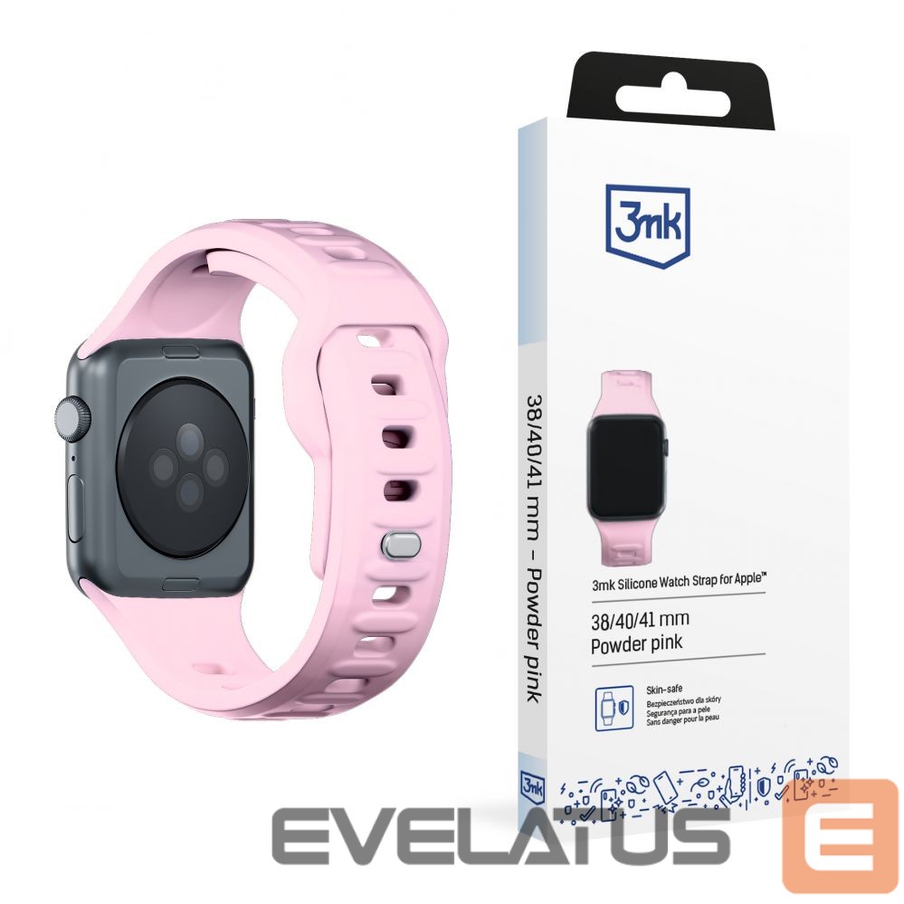 Kitas telefono priedas 3MK 3mk Silicone Watch Strap for Apple Watch 38 / 40 / 41 mm - pink