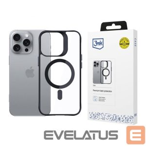 Kitas telefono priedas 3MK  3mk Satin Armor MagCase with MagSafe iPhone 16 Pro Max - Clear with Black Frame 