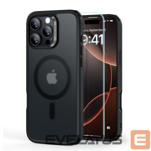Kitas telefono priedas ESR  ESR Classic Hybrid Halolock MagSafe Case Set + Tempered Glass for iPhone 16 Pro Max - Semi-Transparent with Black Frame 