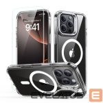 Kitas telefono priedas ESR  ESR Classic Hybrid Kickstand Halolock MagSafe Case Set with Stand + Tempered Glass for iPhone 16 Pro - Clear 