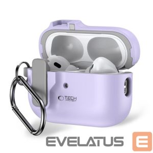 Kitas telefono priedas Tech-Protect  Tech-Protect Slim Hook Case with Carabiner for Apple AirPods Pro 1 / 2 - Purple 