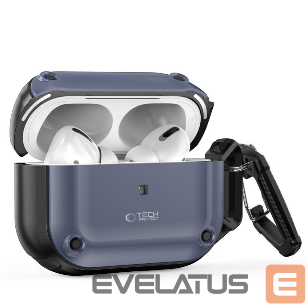 Kitas telefono priedas Tech-Protect Tech-Protect Rough Hook Case with Carabiner for Apple AirPods Pro 1 / 2 - Blue