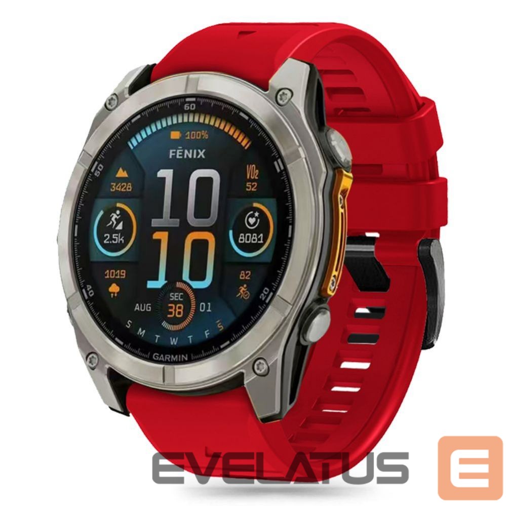 Kitas telefono priedas Tech-Protect TECH-PROTECT SILICONE LINE GARMIN FENIX 5X / 5X PLUS / 6X / 6X PRO / 7X / 8 (51 MM) RED