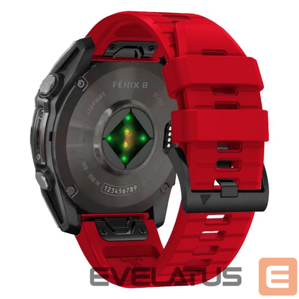 Kitas telefono priedas Tech-Protect TECH-PROTECT SILICONE LINE GARMIN FENIX 5X / 5X PLUS / 6X / 6X PRO / 7X / 8 (51 MM) RED
