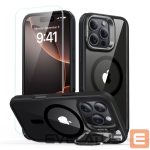 Kitas telefono priedas ESR  ESR Classic Hybrid Kickstand Halolock MagSafe Case Set + Tempered Glass for iPhone 16 Pro - Clear 