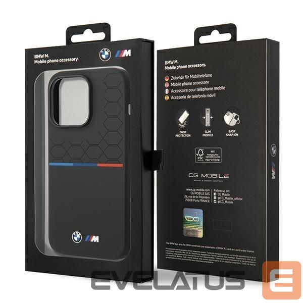 Nugarėlės dėklai BMW BMW Silicone Pattern iPhone 15 Pro Case - Black