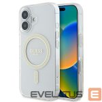 Kitas telefono priedas Guess Apple Guess IML Glitter Circle MagSafe iPhone 16 Case - Clear 