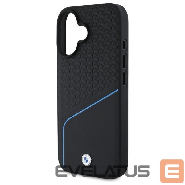 Kitas telefono priedas BMW BMW BMHMP16S23RDCLK iPhone 16 6.1" black/black hardcase Sign Leather Textured And Line MagSafe