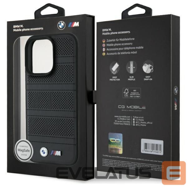Kitas telefono priedas BMW BMW M Perforated And Stitched Line MagSafe case for iPhone 16 Pro Max - black