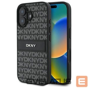 Kitas telefono priedas DKNY  DKNY Texture Pattern Tonal Stripe iPhone 16 Case - Black 