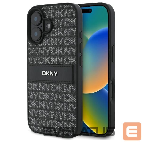 Kitas telefono priedas DKNY DKNY Texture Pattern Tonal Stripe iPhone 16 Case - Black