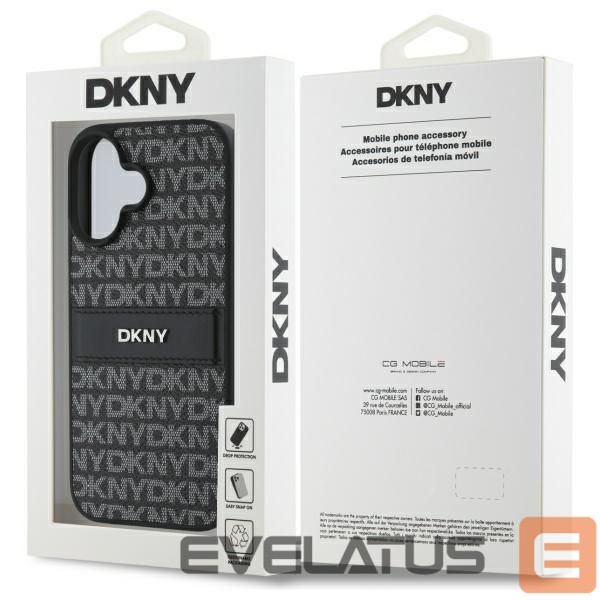 Kitas telefono priedas DKNY DKNY Texture Pattern Tonal Stripe iPhone 16 Case - Black