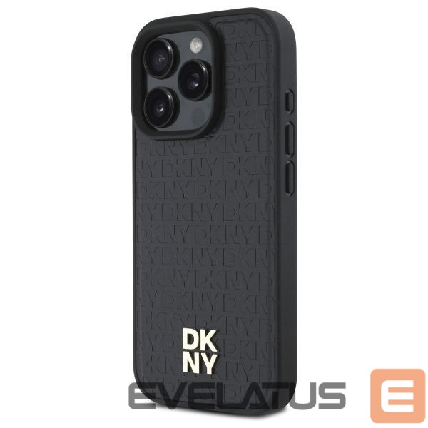 Kitas telefono priedas DKNY DKNY Repeat Pattern Stack Logo MagSafe iPhone 16 Pro Case - Black