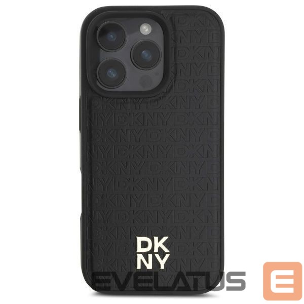 Kitas telefono priedas DKNY DKNY Repeat Pattern Stack Logo MagSafe iPhone 16 Pro Case - Black