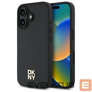 Kitas telefono priedas DKNY  DKNY Repeat Pattern Stack Logo MagSafe iPhone 16 Case - Black 