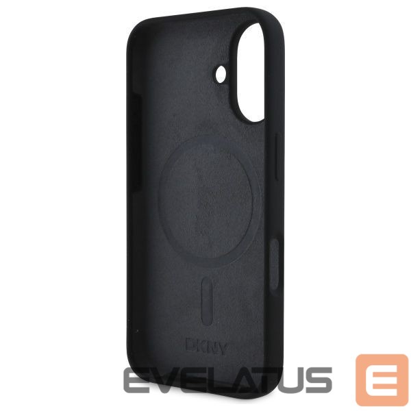 Kitas telefono priedas DKNY DKNY Silicone White Printed Logo MagSafe iPhone 16 Case - Black