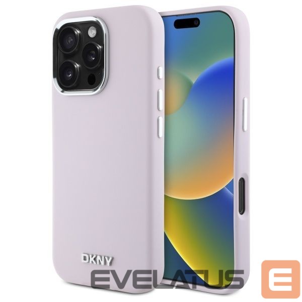 Kitas telefono priedas DKNY DKNY Liquid Silicone Small Metal Logo MagSafe iPhone 16 Pro Max Case - Pink
