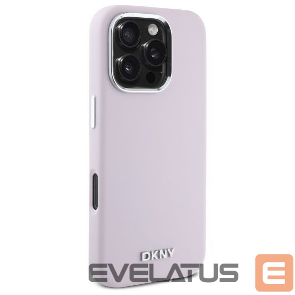 Kitas telefono priedas DKNY DKNY Liquid Silicone Small Metal Logo MagSafe iPhone 16 Pro Max Case - Pink