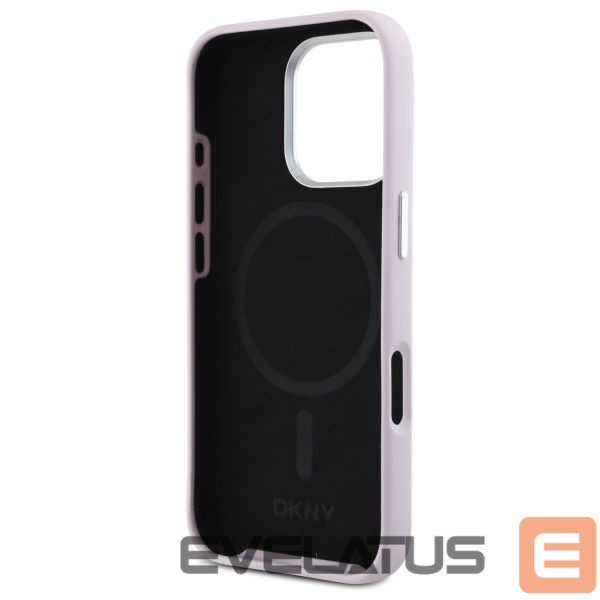 Kitas telefono priedas DKNY DKNY Liquid Silicone Small Metal Logo MagSafe iPhone 16 Pro Max Case - Pink