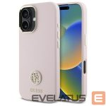 Kitas telefono priedas Guess  Guess Silicone Logo Strass 4G case for iPhone 16 - light pink 