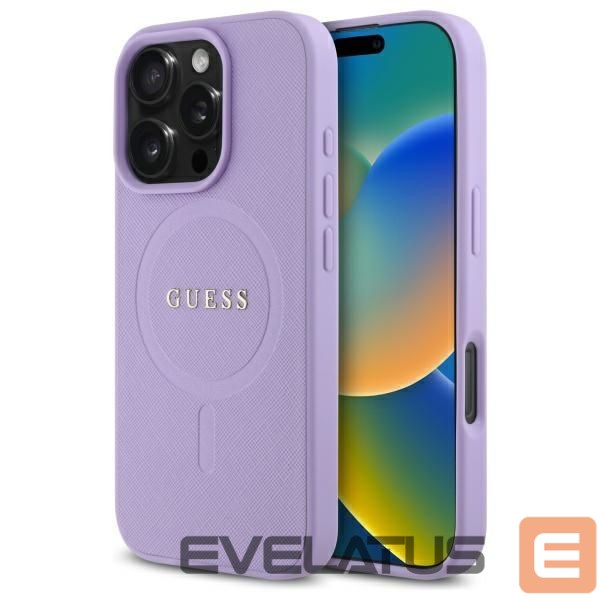 Kitas telefono priedas Guess Guess Saffiano MagSafe case for iPhone 16 Pro - purple