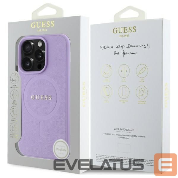 Kitas telefono priedas Guess Guess Saffiano MagSafe case for iPhone 16 Pro - purple