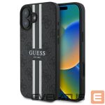 Kitas telefono priedas Guess  Guess 4G Printed Stripes MagSafe case for iPhone 16 - black 