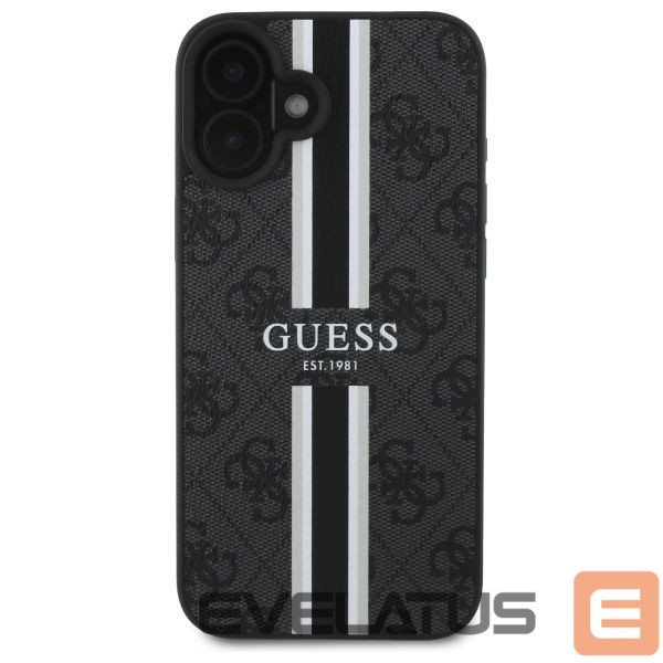 Kitas telefono priedas Guess Guess 4G Printed Stripes MagSafe case for iPhone 16 - black
