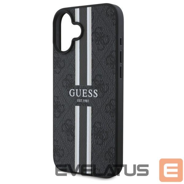 Kitas telefono priedas Guess Guess 4G Printed Stripes MagSafe case for iPhone 16 - black