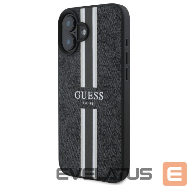 Kitas telefono priedas Guess Guess 4G Printed Stripes MagSafe case for iPhone 16 - black
