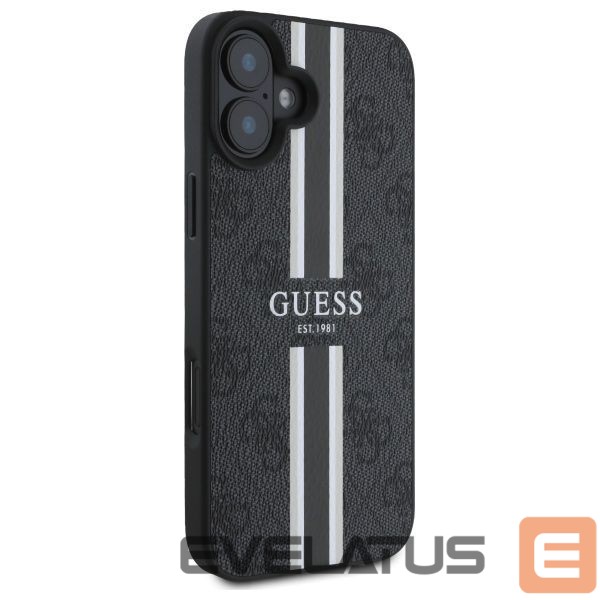 Kitas telefono priedas Guess Guess 4G Printed Stripes MagSafe case for iPhone 16 - black