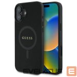 Kitas telefono priedas Guess  Guess Saffiano Classic Logo MagSafe case for iPhone 16 - black 