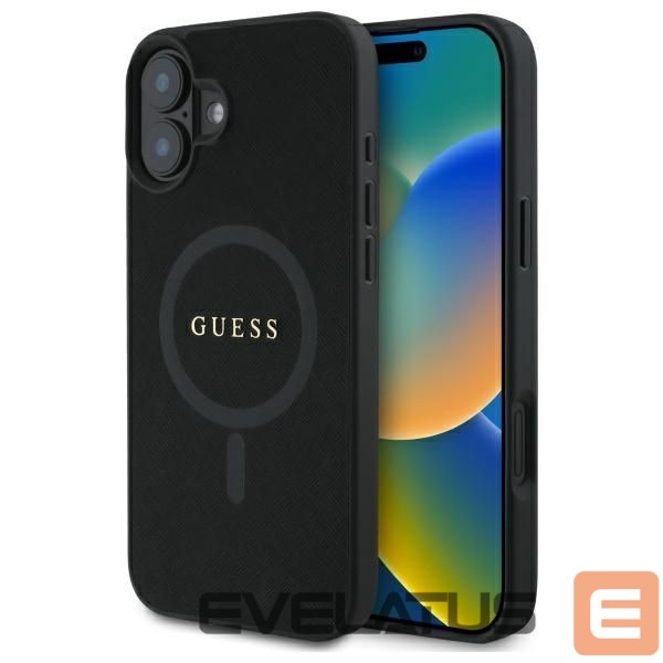 Kitas telefono priedas Guess Guess Saffiano Classic Logo MagSafe case for iPhone 16 - black