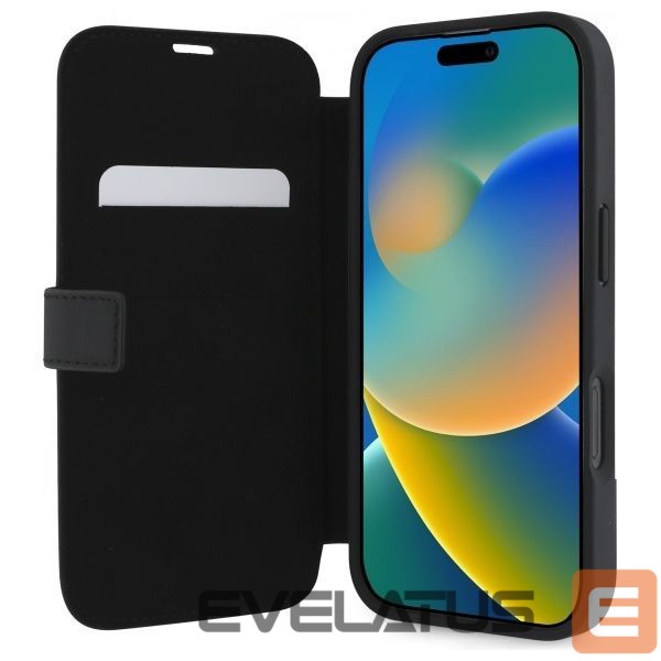 Kitas telefono priedas Mercedes-Benz Mercedes Leather Wood Imitation iPhone 16 Case - Black