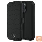 Kitas telefono priedas Mercedes-Benz  Mercedes MB Waves Leather Case for iPhone 16 Pro Max - Black 