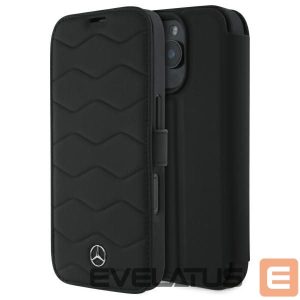Kitas telefono priedas Mercedes-Benz  Mercedes MB Waves Leather Case for iPhone 16 Pro Max - Black 