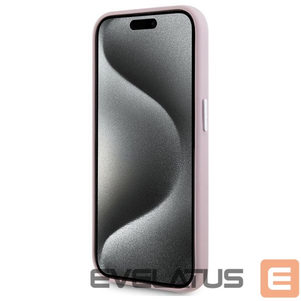 Kitas telefono priedas Karl Lagerfeld Karl Lagerfeld FW Metal Plate MagSafe iPhone 15 Pro Max Case - Pink