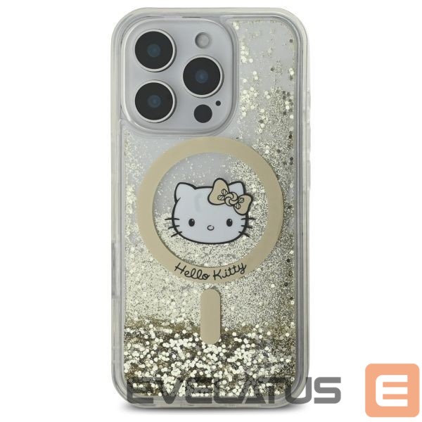 Kitas telefono priedas Hello Kitty Hello Kitty Liquid Glitter Fever MagSafe iPhone 16 Pro Case - Gold