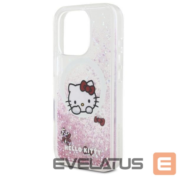 Kitas telefono priedas Hello Kitty Hello Kitty Liquid Glitter Sweet Kitty Bows MagSafe iPhone 16 Pro Case - White
