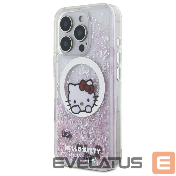 Kitas telefono priedas Hello Kitty Hello Kitty Liquid Glitter Sweet Kitty Bows MagSafe iPhone 16 Pro Case - White